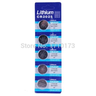 Батарейки-таблетки  LITHIUM CR2025,3V,подвес 5 шт.,19мм